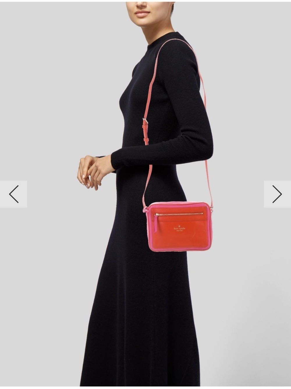 kate spade Pink and Red Colorblock Crossbody Bag